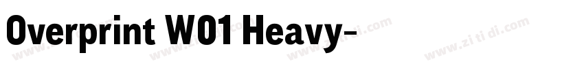 Overprint W01 Heavy字体转换